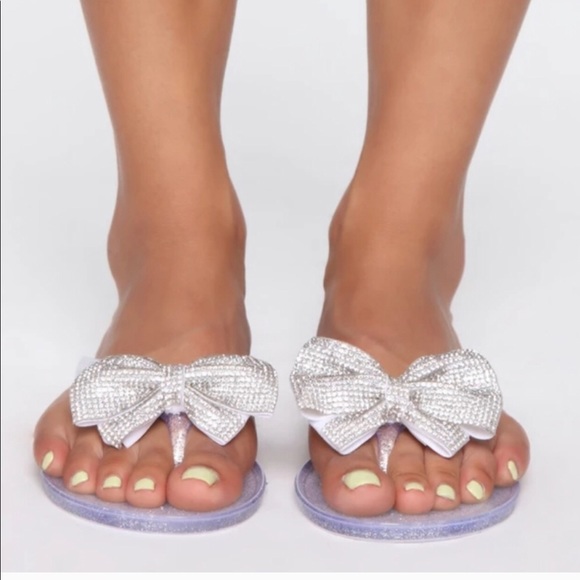Clear jelly sandals with bow 💛 - Picture 1 of 4